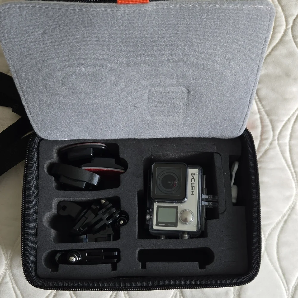 GoPro HERO4 Silver with Black Protective Case and Mounts